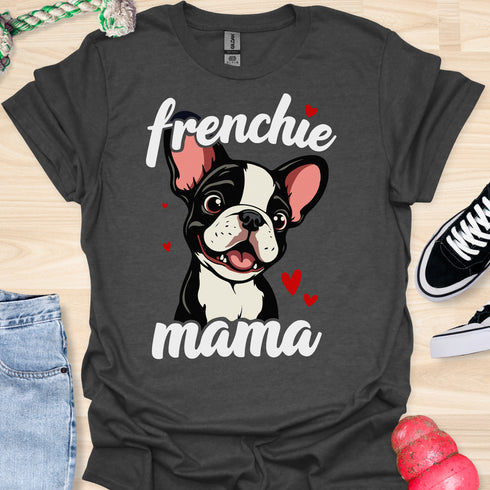 Frenchie Mama - V6 - Smiling Graphic T-Shirt